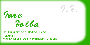 imre holba business card